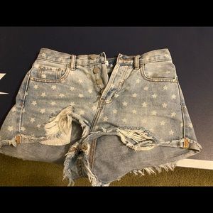 Star Denim Shorts